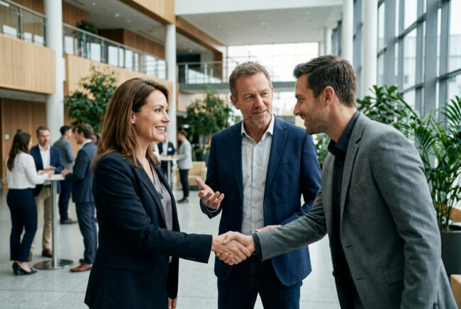 Business referrals creating new opportunities through professional networking and trusted business connections